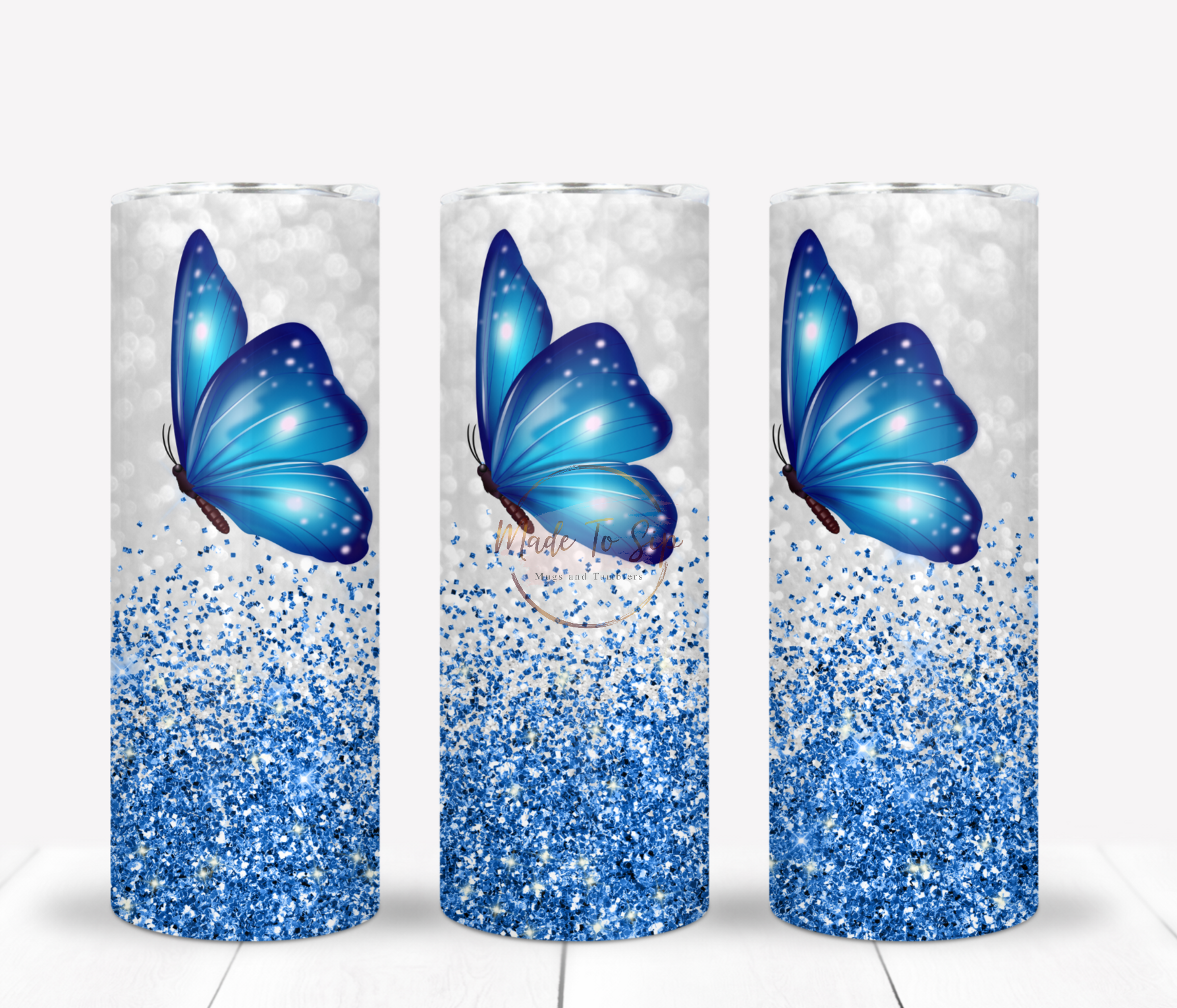 Butterfly Tumbler Butterfly Cup Glitter Butterfly Tumbler 