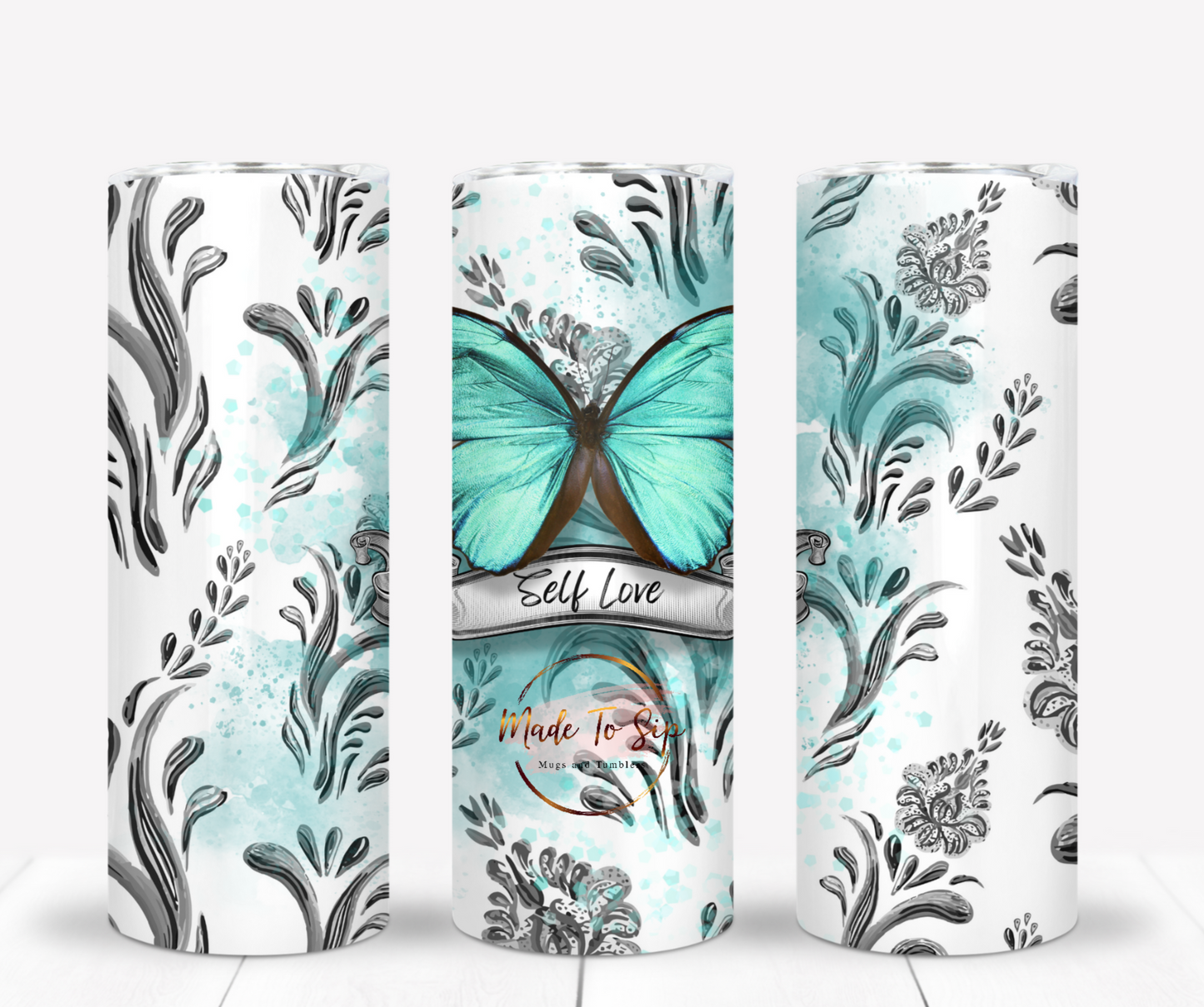 Self Love Butterfly 20oz Stainless Steel Tumbler