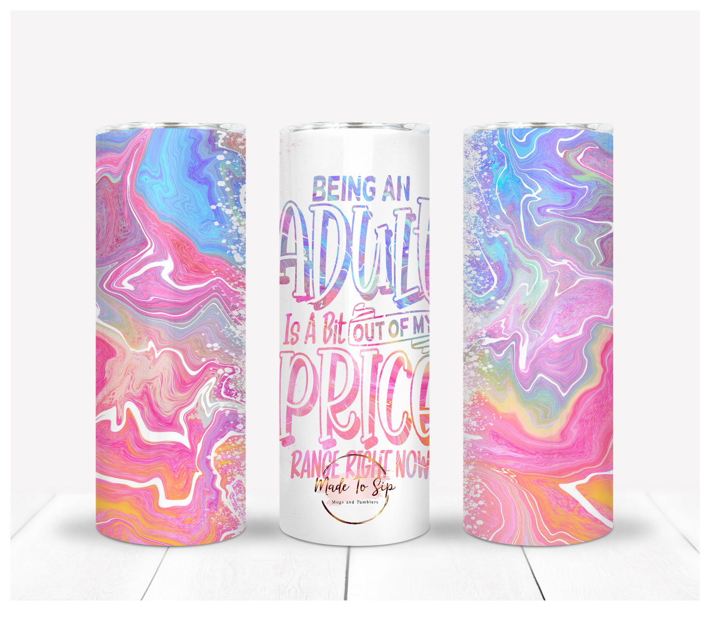 Being An Adult 20oz Stainless Steel Tumbler