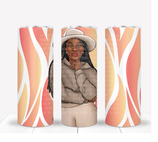 Classy Lady In A Hat Drink Tumbler Exclusive Collection