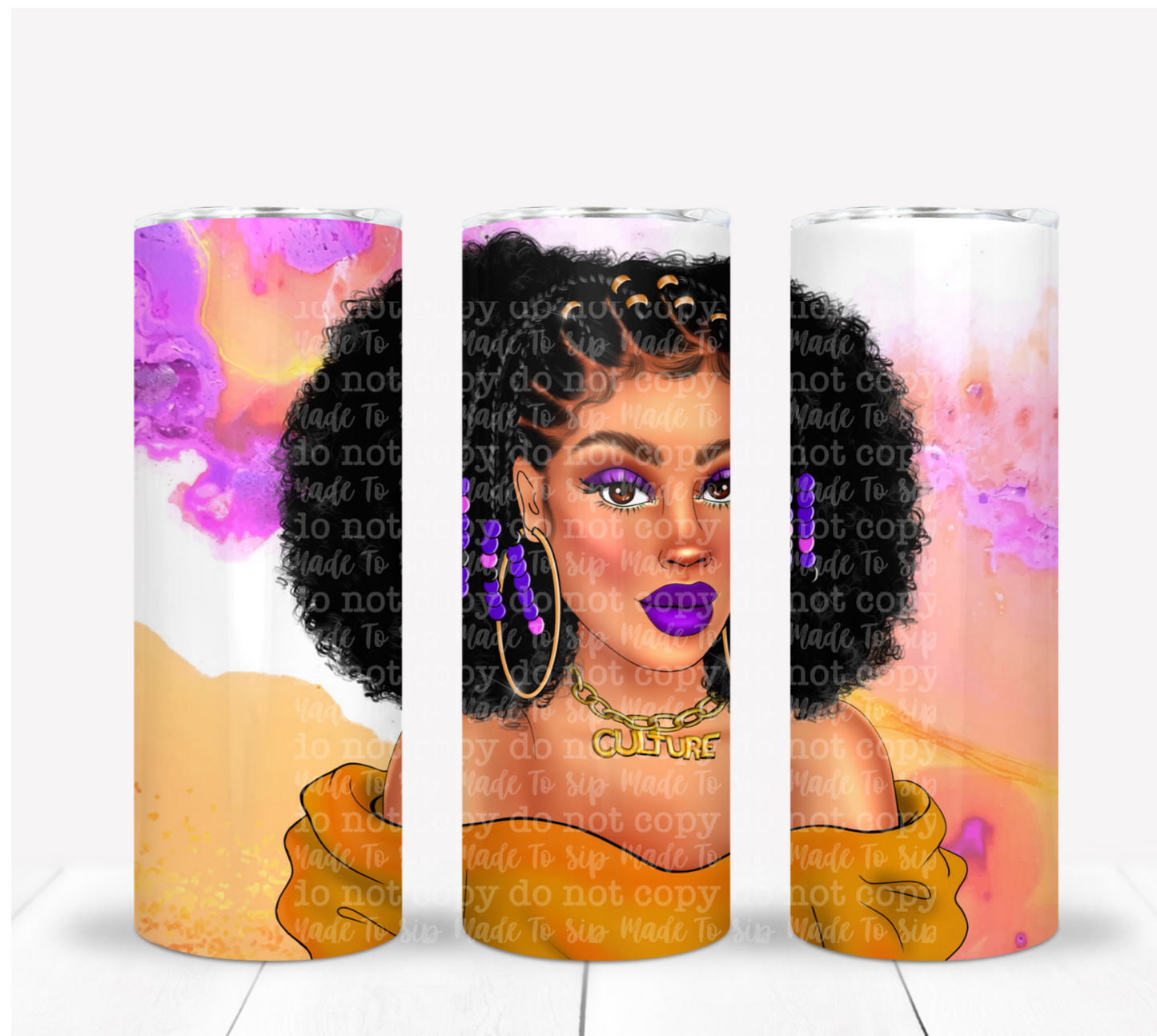 Curly Sue Exclusive 20oz Stainless Steel Tumbler