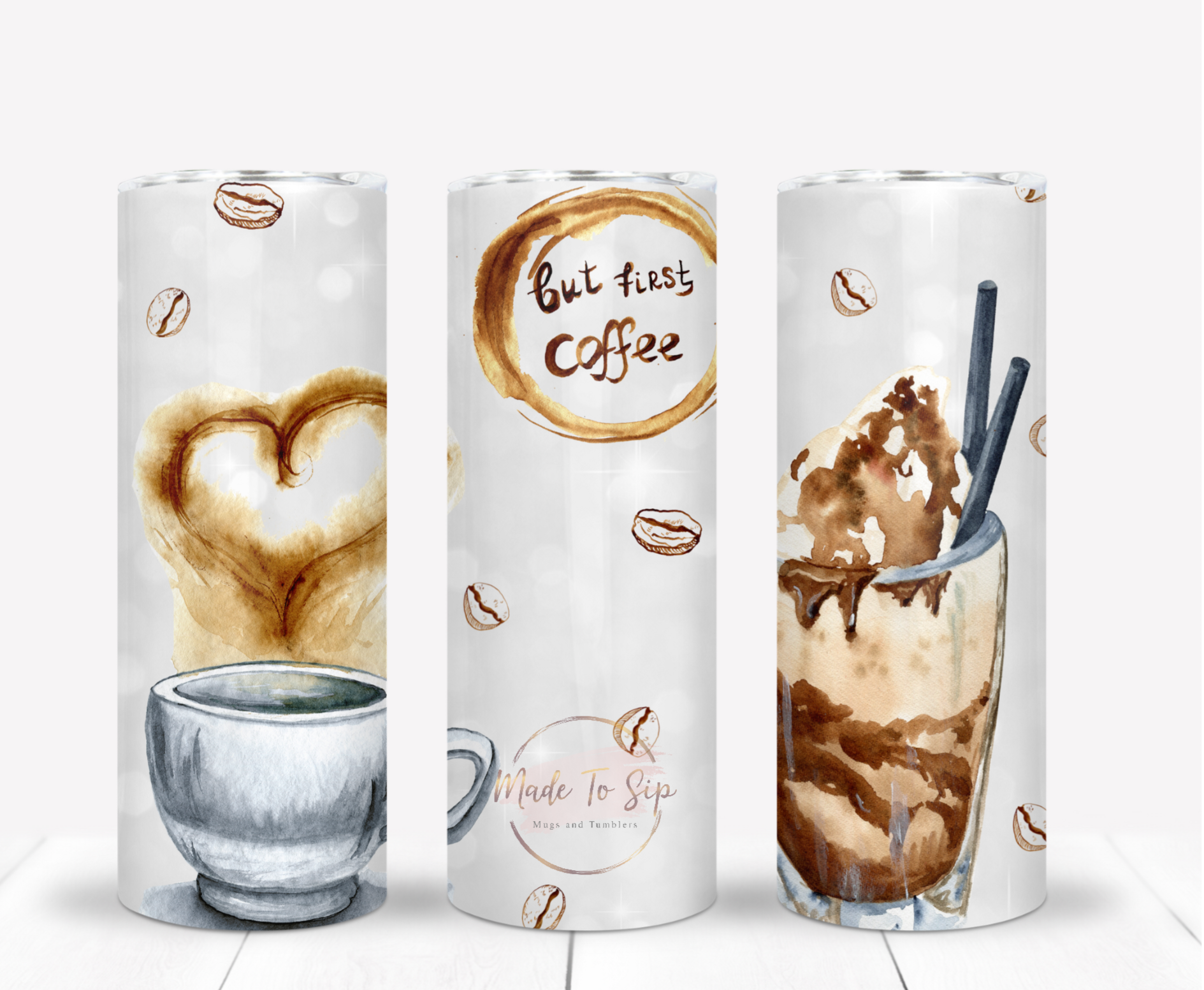 But First Coffee – Engraved Stainless Steel Tumbler, Stainless Cup