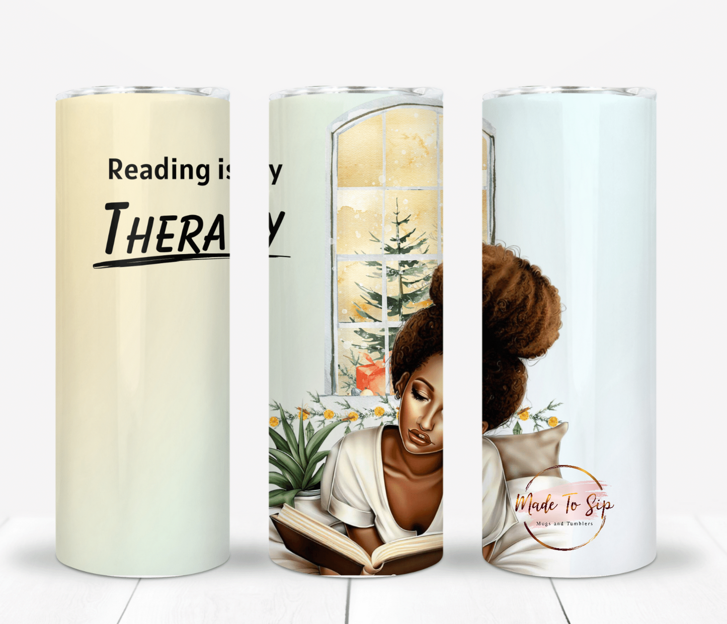 Reading is my THERAPY 20oz Stainless Steel Tumbler