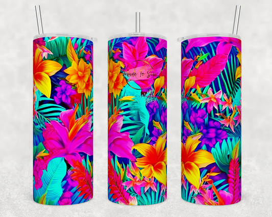 Blooming Flowers 20oz Stainless Steel Tumbler
